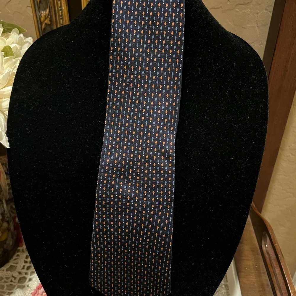 Yves Saint Laurent Blue Silk Tie